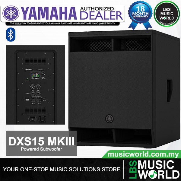 Yamaha DXS MK3 Series 2500 Watt Active Powered Subwoofer with D-Remote Control App (DXS12 DXS15 DXS18)
