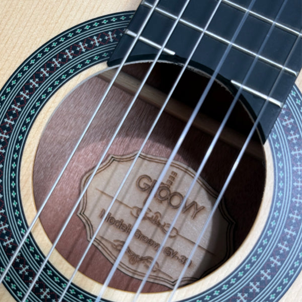 Groovy GV39 39 Inch Cutaway Spruce Top Classical Guitar with Nylon Strings