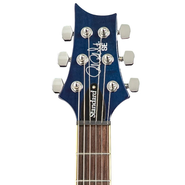 PRS SE Standard 24-08 Mahogany Solidbody Electric Guitar with HH Pickup and Gig Bag - Translucent Blue