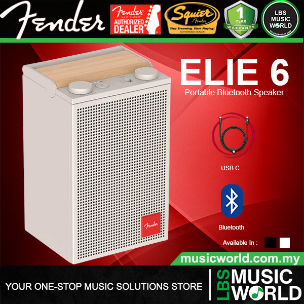 Fender ELIE 6 60 Watt 4 Channel Portable Bluetooth Speaker with Built In Battery and Subwoofer