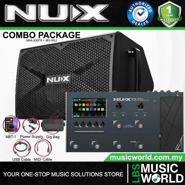 Nux MG-50Li Amp Modeler Multi Effects Electric Guitar Processor Pedal (MG50Li)