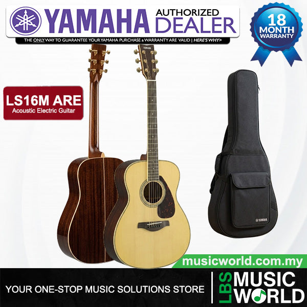 Yamaha LS16M ARE 41'' Concert Solid Spruce Acoustic Electric Guitar With Pickup (LS 16M)