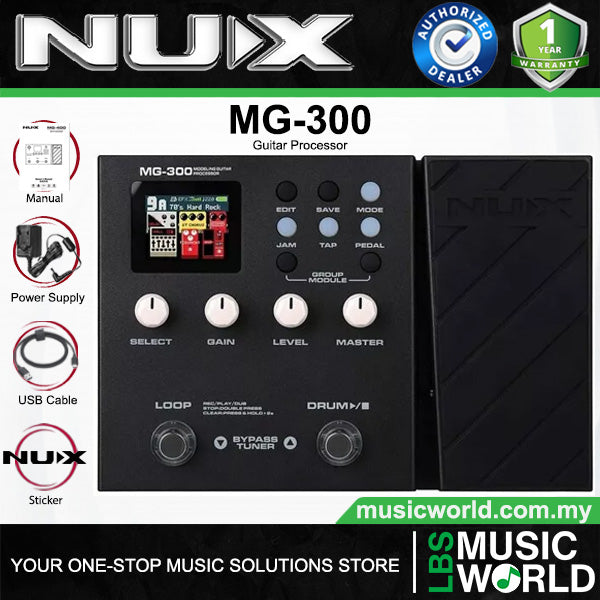 Nux MG-300MKII Modelling Guitar Processor Multi Electric Guitar Effects Pedal (MG300 MG300MKII)