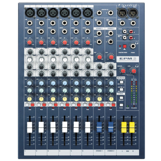 Soundcraft EPM6 8 Channel Analog Mixer with 6 Mic Preamps (EPM 6)