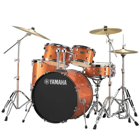 Yamaha Rydeen RDP2F5 5 Pieces Acoustic Drum Set with Cymbal Package - Orange