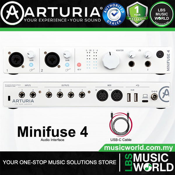 Arturia Minifuse 4 USB-C Versatile Desktop Audio Interface (Mini Fuse)