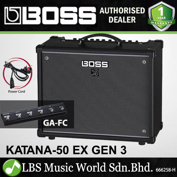 Boss Katana 50 EX Gen 3 50 Watt 1X12 Inch Guitar Combo Amp Spaker Amplifier - (KTN-50EX KTN 50)