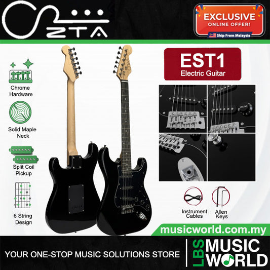 ZTA EST1 Stratocaster Electric Guitar Package Bundle Set with Tremolo