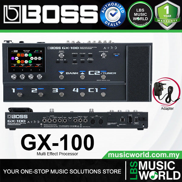 Boss GX-100 Guitar Multi Effects Pedal with Touchscreen Audio Interface and Bag (GX100 GX 100)