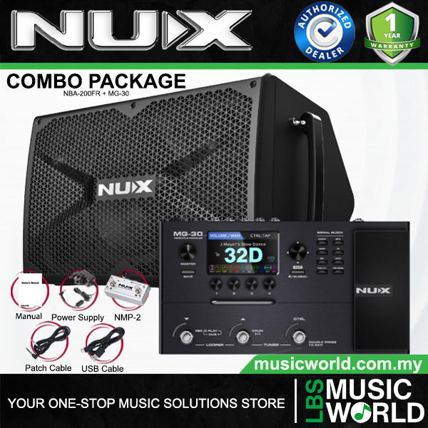 Nux MG-30 Versatile Pro Level Modeler Electric Guitar Multi Effects Pedal (MG30)