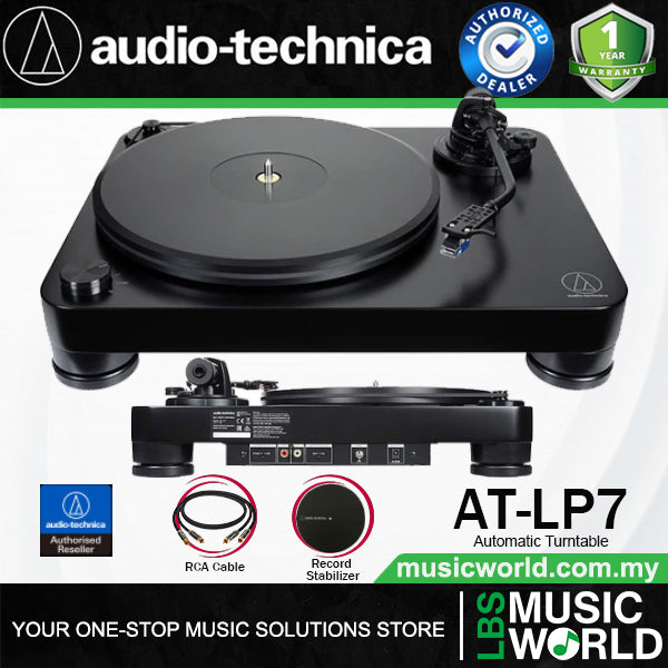 Audio Technica AT-LP7 Fully Manual Belt Drive Turntable Black Disc Player (ATLP7 AT LP7 )