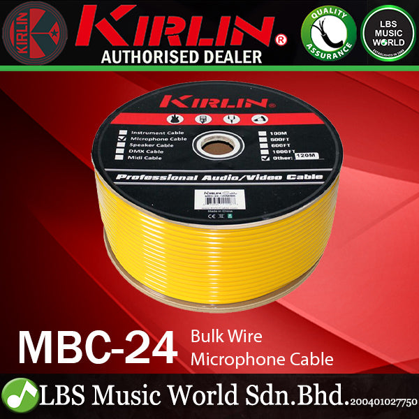 Kirlin MBC-24 100 Meter 24AWG Microphone Mic Audio Balance Stereo Cable
