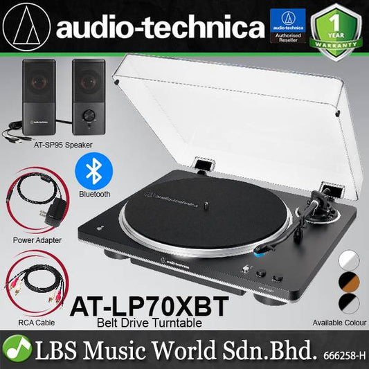 Audio Technica AT-LP70XBT Black Fully Automatic Wireless Bluetooth Belt Drive Turntable (ATLP70XBT LP70X LP70)