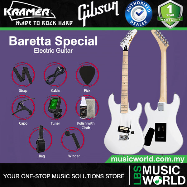 KRAMER Baretta Special Double Cutaway Electric Guitar Humbucker Pickup with Granadillo Fingerboard and Tremolo