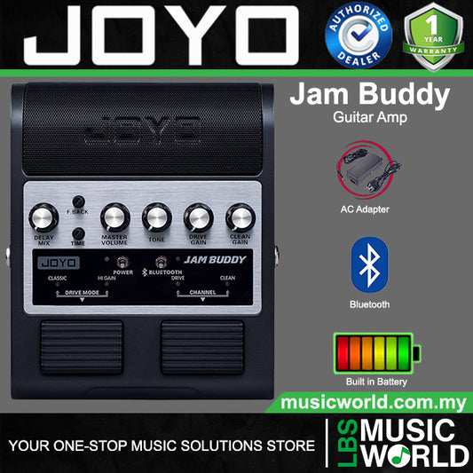 Joyo Jam Buddy Dual Channel 2x4 Watt Amplifier Portable Effect Pedal Speaker Amp for Electric Guitar - Black