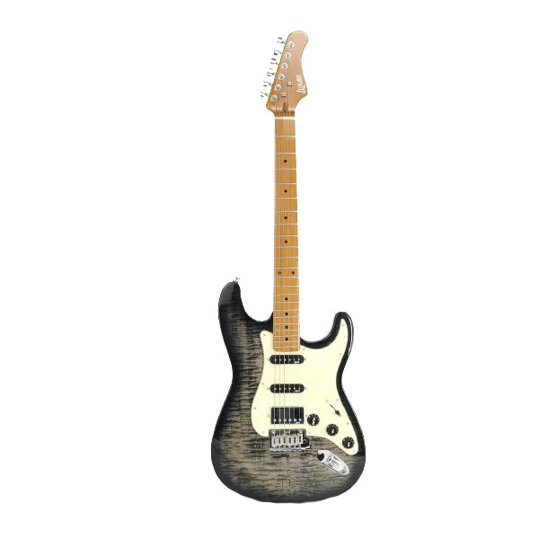 Luxars S-G25 HSS Alder Body Electric Guitar Roasted Maple Fretboard and Tremolo (S G25)