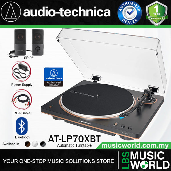 Audio Technica AT-LP70XBT Black Fully Automatic Wireless Bluetooth Belt Drive Turntable (ATLP70XBT LP70X LP70)