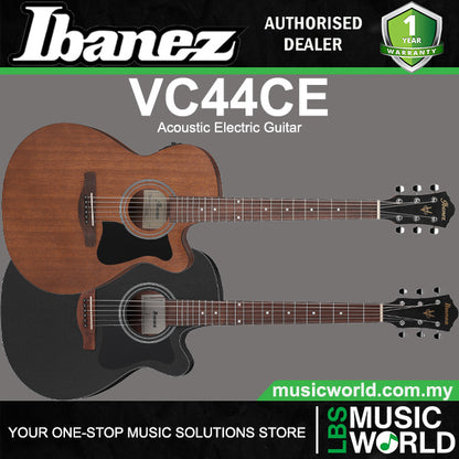 Ibanez VC44CE Cutaway Grand Concert Body Acoustic Electric Guitar with Nandu Wood Fretboard - Open Pore Natural (VC44 CE)