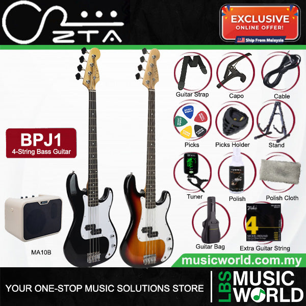 ZTA BPJ1 Precision Electric Bass Package with Amplifier Bundle Set