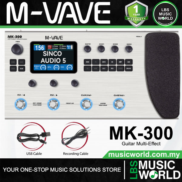 M-VAVE MK-300 Portable Guitar Multi-Effect Processor with Built-in