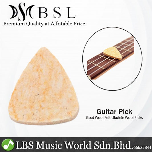BSL Goat Wool Felt Ukulele Wool Picks for Ukulele Mandolin Hawaii Guitar Plectrums - Brown