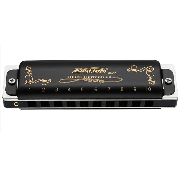 Easttop T008K Blues Harp Diatonic Harmonica in Major 12 Keys for All Player