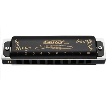 Easttop T008K Blues Harp Diatonic Harmonica in Major 12 Keys for All Player