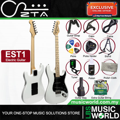 ZTA EST1 Stratocaster Electric Guitar Package Bundle Set with Tremolo