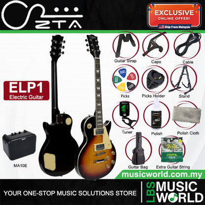 ZTA ELP1 Les Paul Electric Guitar Package with Amplifier Bundle Set
