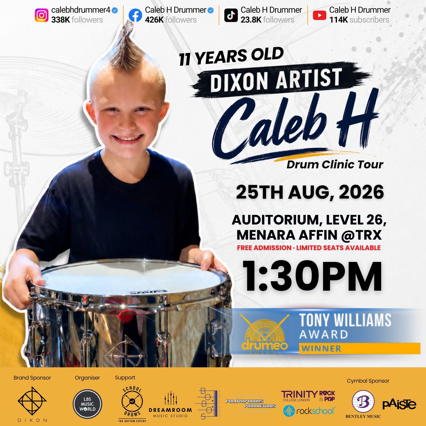 Caleb H — Southeast Asia Tour | Seat RSVP (Aug 25, 2026)