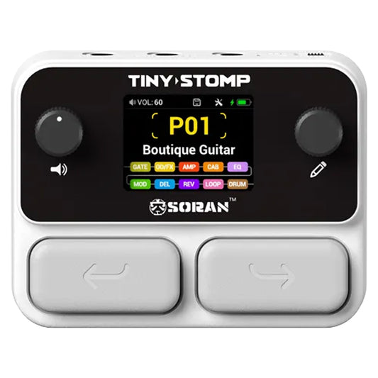 SORAN Tiny Stomp Multi Effect Electric Guitar and Bass Processor with Dual Mode Bluetooth