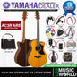 Yamaha AC3R ARE 41 Inch Concert Cutaway Solid Sitka Spruce Top Acoustic-Electric Guitar With Pickup - Vintage Natural