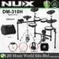 Nux DM-310H Full Set Digital Electronic Drum Kit with Bluetooth and Dual Mesh Head (DM310H DM 310H)