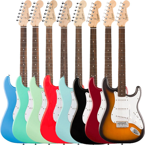 Squier by Fender Debut Stratocaster Electric Guitar with White Pickguard Laurel FB
