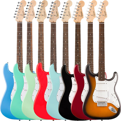 Squier by Fender Debut Stratocaster Electric Guitar with White Pickguard Laurel FB