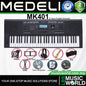 Medeli MK401 61 Keys Portable Keyboard Full Complete Package with Touch Response - Black