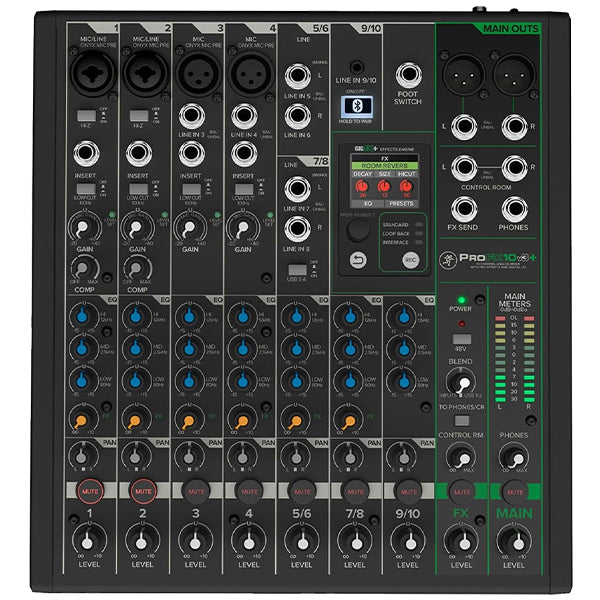Mackie ProFX10v3+ 10 Channel Analog Mixer with USB Recording and Bluetooth