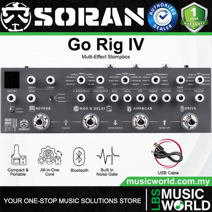 SORAN Go Rig Compact Portable All In One Rechargeable Multi Effects Stompbox (JCMS-G3A JCMS-G3B JCMS-G4)