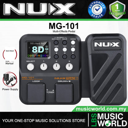 Nux MG-101 Multi Effects Modelling Processor Electric Guitar Effect Pedal (MG101)
