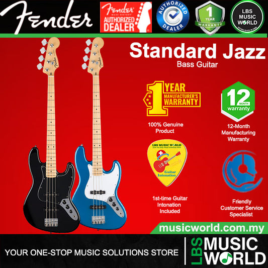 Fender Standard Jazz Bass 4 String Guitar SS Pickup Poplar Body with Maple Fingerboard