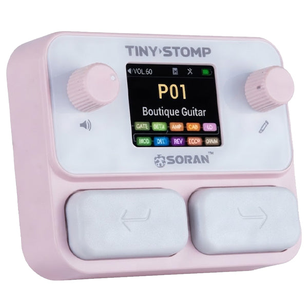 SORAN Tiny Stomp Multi Effect Electric Guitar and Bass Processor with Dual Mode Bluetooth