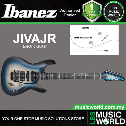 Ibanez JIVAJR Quilted Maple Top Electric Guitar HSH Pickup with Ebony Fretboard - Deep Sea Blonde