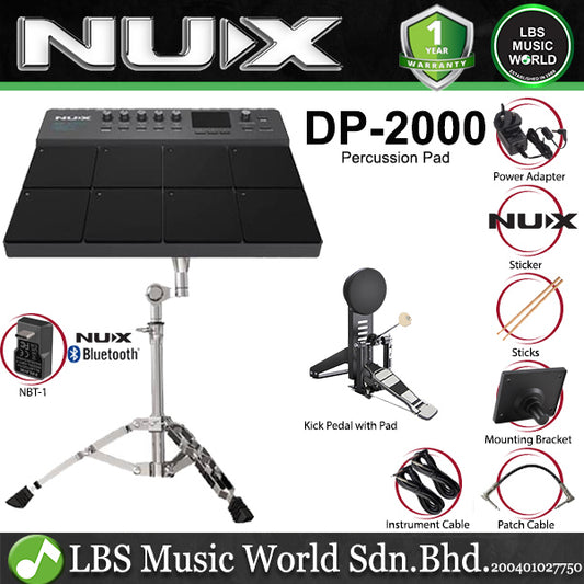 NUX DP-2000 8 Velocity Sensitive Percussion Pad and Digital Drum Kit (DP2000)