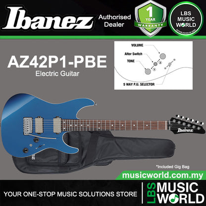 Ibanez AZ42P1 American Basswood Body Electric Guitar with HH Pickups and Rosewood Fingerboard