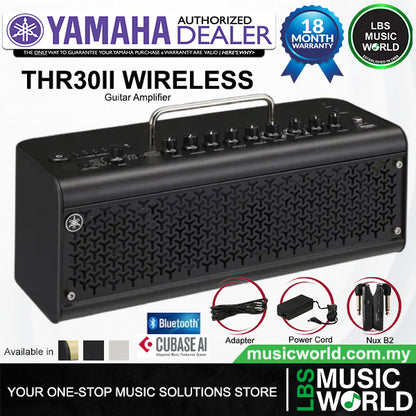 Yamaha THR30II Wireless 30 Watt Modeling Combo Guitar Speaker Amplifier - Black
