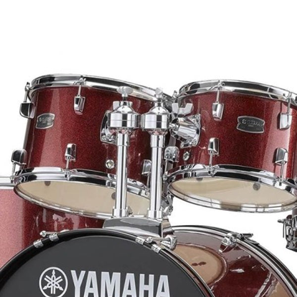 Yamaha Rydeen RDP2F5 5 Piece Acoustic Drum Set with Cymbal Package and Double Pedal - Burgandy