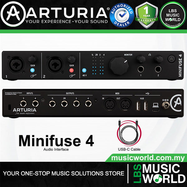 Arturia Minifuse 4 USB-C Versatile Desktop Audio Interface (Mini Fuse)