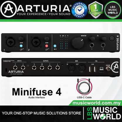Arturia Minifuse 4 USB-C Versatile Desktop Audio Interface (Mini Fuse)