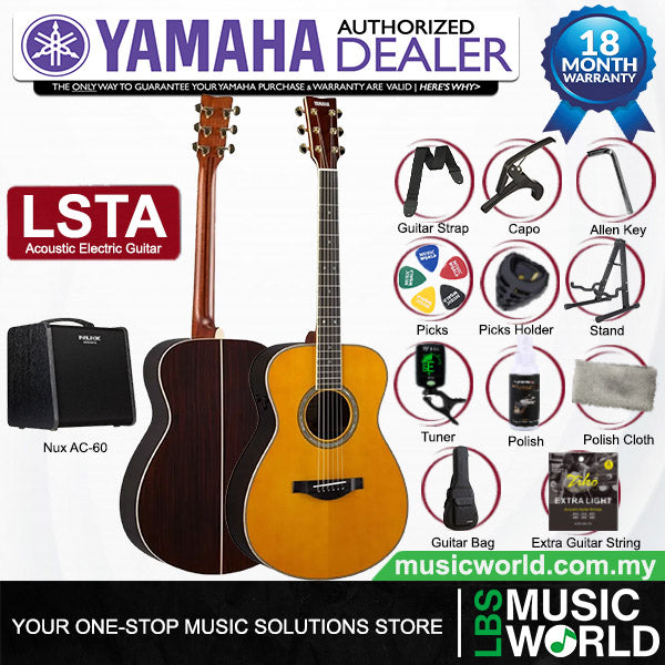 YAMAHA LS-TA TransAcoustic Guitars Acoustic Guitar With Case and Pickup (LSTA)