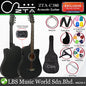 ZTA 38 Inch Acoustic Guitar Natural EQ Pickup Cutaway Starter Pack Folk Guitar Bundle With Plug In Amp Equalizer